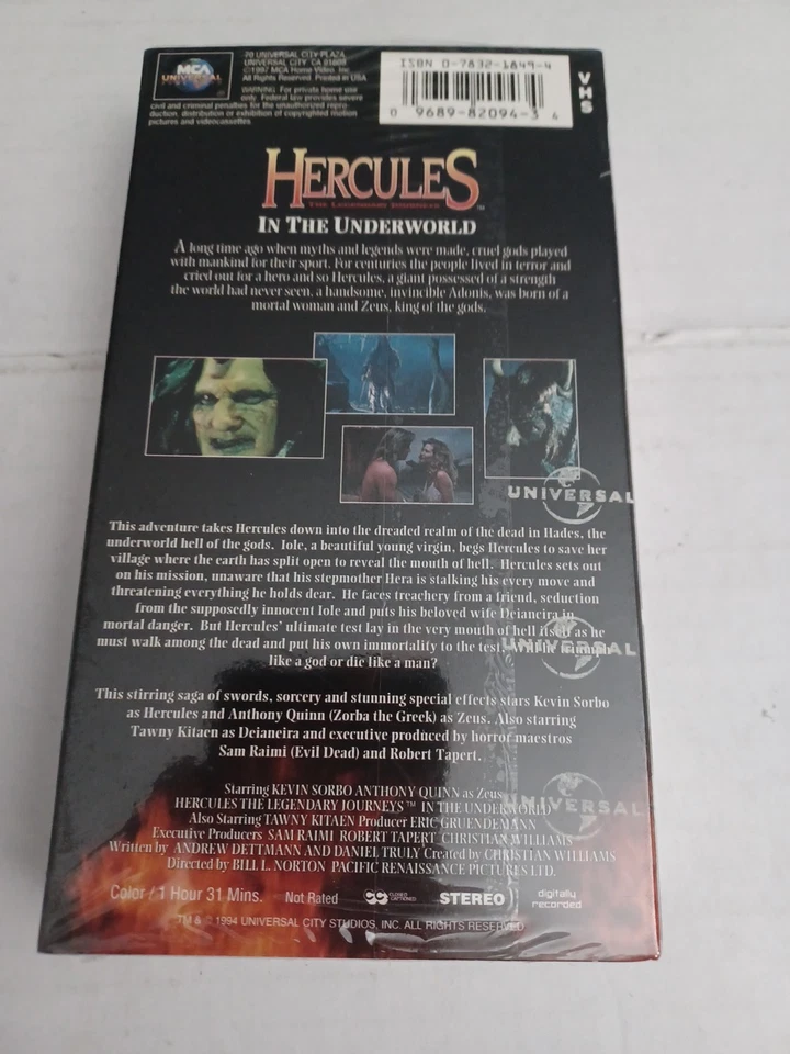 Hercules - The Legendary Journeys: In The Underworld  (VHS, 1997) New Sealed - Image 4 of 4