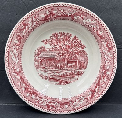 Vintage 1965 Memory Lane Royal Ironstone 8.25'' Soup Bowl Red