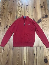 Vineyard Vines Whale Red Holiday Fall Christmas 1/4 Zip Pullover Sweater, Boys