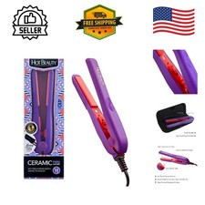 Professional 1/2" Ceramic Mini Flat Iron for Travel - Fast Heating Versatil...