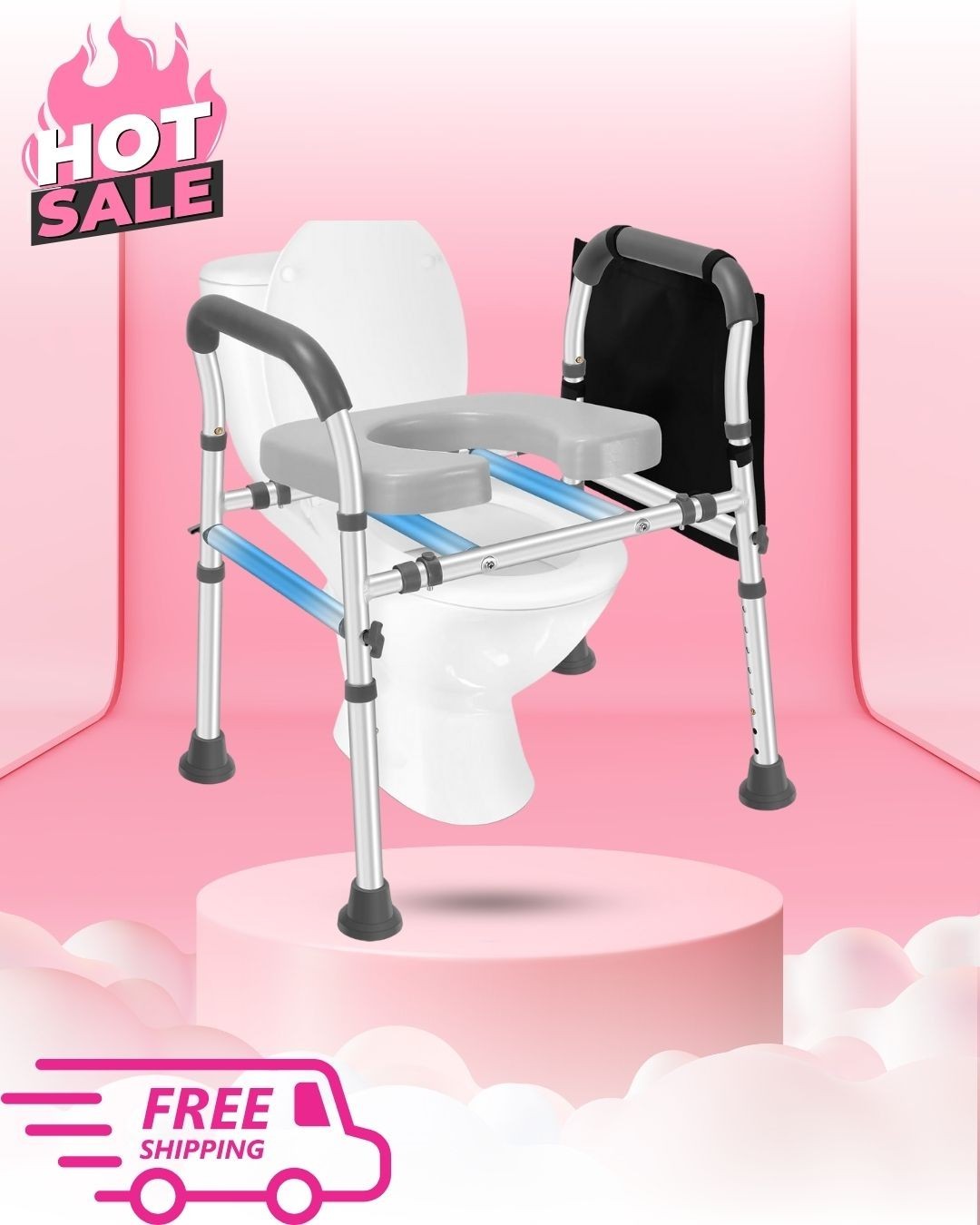With Handles, Adjustable Height & Width, 500 Lb Capacity