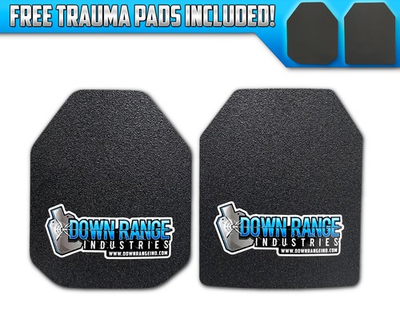 #ad Body Armor AR500 Level 3 Set Of Plates Curved 10x12 FREE TRAUMA PADS $87.96