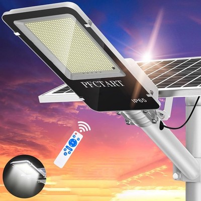 NEW 99000000000LM 9000W Commercial LED Solar Street Light Dusk To Dawn Road Lamp