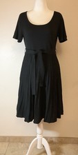 Dialogue Short Sleeve Black Pleated Skirt Fit & Flare Sweater Dress Size M