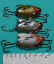 # 770 3-Heddon Sonic Vintage Lipless Crankbait Fishing Lures used-EX-
