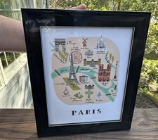 Rifle Paper Co. Art Print By Anna Bond Paris France 8x10 Framed Made in USA