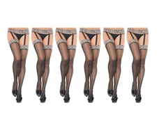 6Pcs Fashion Lady's Lace Top Stay Up Thigh-High Stockings Woman Pantyhose Socks