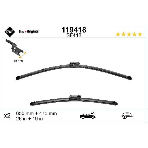 Wischblatt Vorne FüR Ford Mondeo BA7 2.0 2.2 2.3 2.5 07 Bis 15 SWF Tpba Neu-image