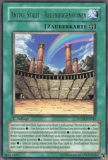 YuGiOh Antike Stadt - Regenbogenruinen (V.1) FOTB-DE045 Rare Played 1st