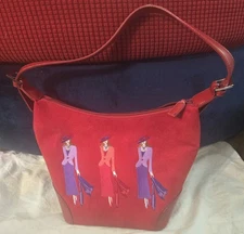 Red Hat Society Purse Handbag Zippered by Sandol Living Fashion