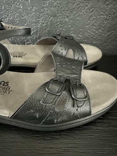 Women's SAS Duo Sandal Black Leather Suede Size 9 N - Picture 3 of 11