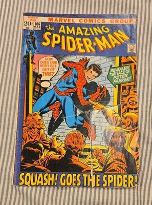 Amazing Spider-Man 106 Marvel 1972 cover damage 