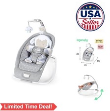 2 in 1 Baby Rocker Bouncer Toddler Seat Tummy Time Mat Vibrations Sounds 40 lb