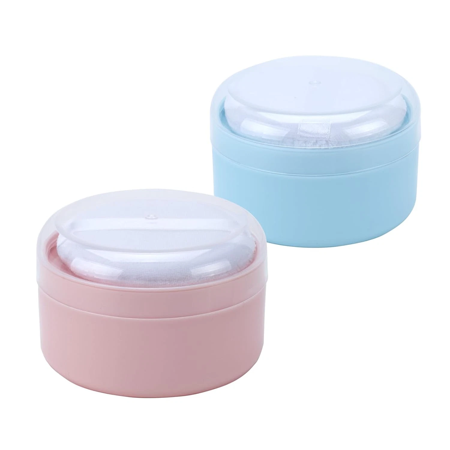 2 Pcs Large Body Powder Puff and Container with Sifter Baby After-Bath Empty Pow
