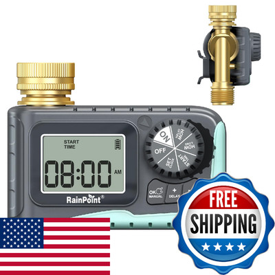 Rainpoint Sprinkler Timer 100 Metal Pipe Water Timer For Hose Programmable Hose