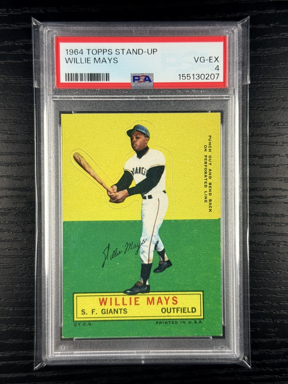 1964 Topps Stand-Up Willie Mays PSA 4 VG-EX Giants HOF GREAT EYE-APPEAL
