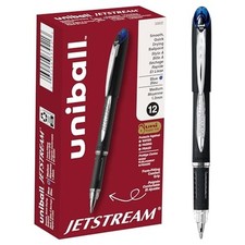 uni-ball Jetstream Ballpoint Pens, Bold Point 1.0mm , Blue, 12 Count