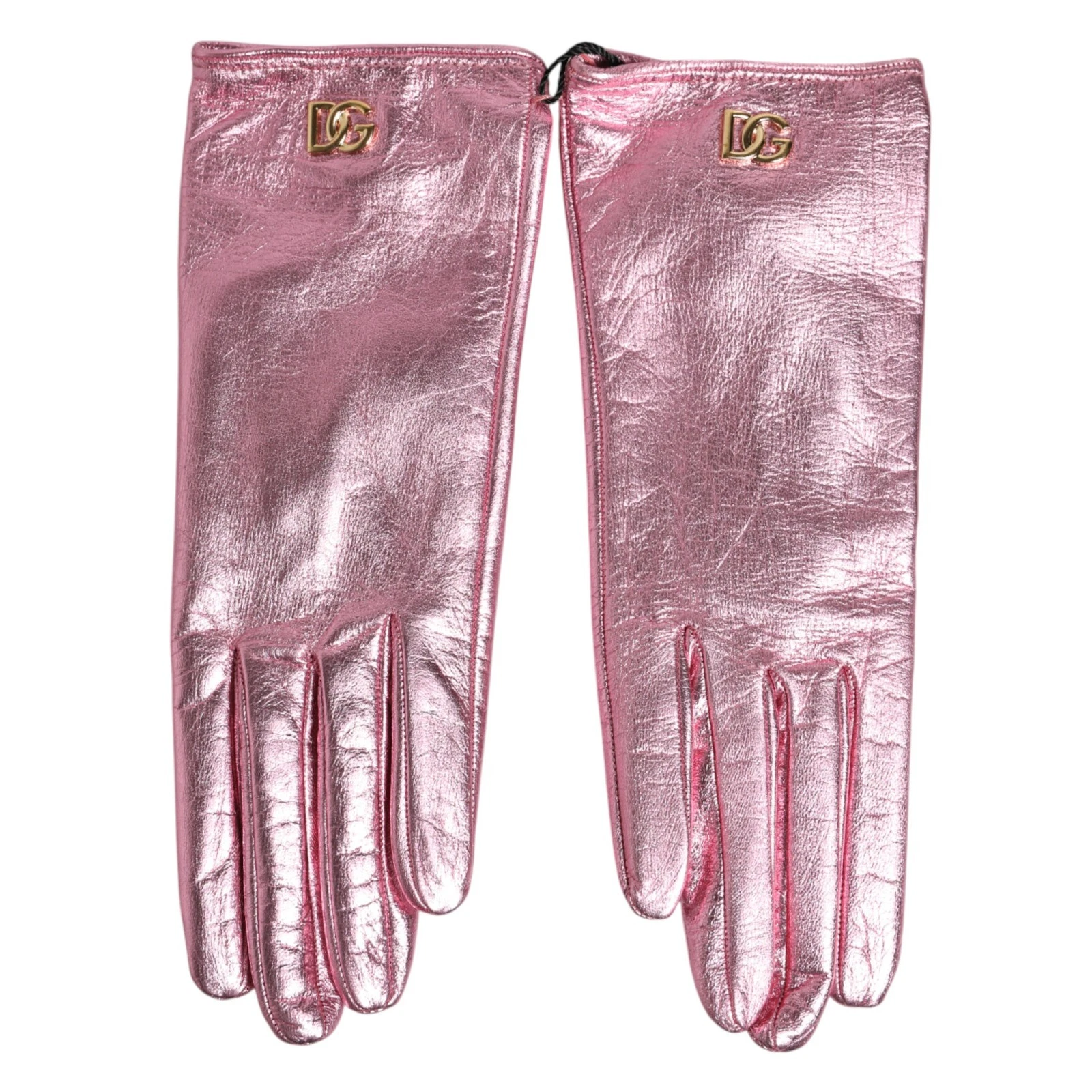 DOLCE & GABBANA Gloves Pink Leather DG Logo Wrist Length Mitten 7.5 / S 640usd
Opens in a new window