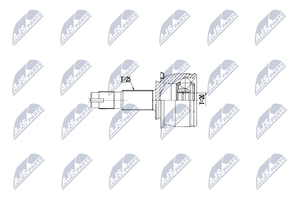 Joint Set, Drive Shaft/ Outer Compatible With Opel Mokka 4X4 12-/ Rear, L=P/ OE - Image 11