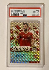 2021-22 Mosaic P/L Bruno Fernandes AUTO GEM MINT 10 ~ Scripts Mosaic Man Utd