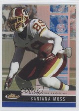 2008 Topps Finest Blue Refractor/X-Fractor Santana Moss #79 0c2