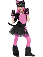 Black And Pink Miss Kitty Cat Girl's Costume Medium 8-10