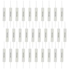 30Pcs 10W 10 Ohm 5% Cement Resistors Ceramic Cement Resistor Wire Wound Fixed...