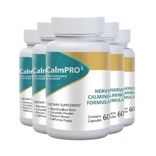 5-Pack CalmPro 5 Nerve Calming Support Formula Calm Pro 5 - 300 Capsules
