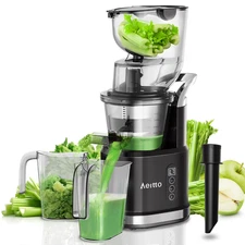 Aeitto Masticating Juicer Machine, Cold Press,Wide 3.3-in Auger,High Juice Yield