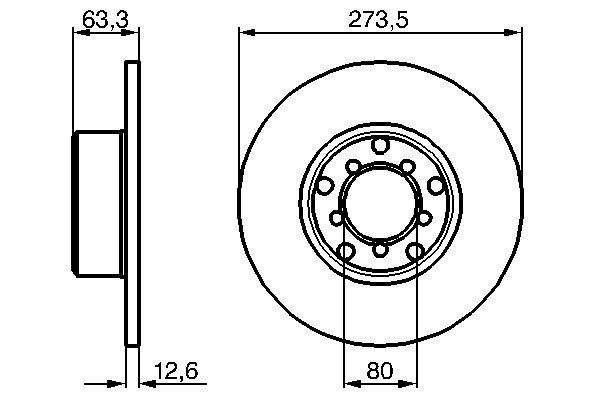 Disque de frein BOSCH 0986478057 pour Mercedes-Benz, idéal conduite urbaine et routière