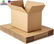 Amazon Basics Cardboard Moving Boxes for Packing and Shipping, Small Size, 16" X
