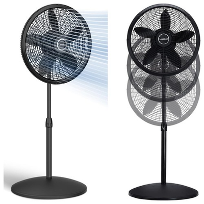 #ad #ad Lasko Oscillating Pedestal Fan 18 Inch Adjustable Height Portable Black $35.89