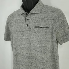 Rock Republic The Iconic Polo Men s Size Medium Gray Shirt Golf Casual