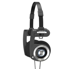 Porta Pro Black On-Ear Headphones, Retro Style, Collapsible Design, Case Incl...