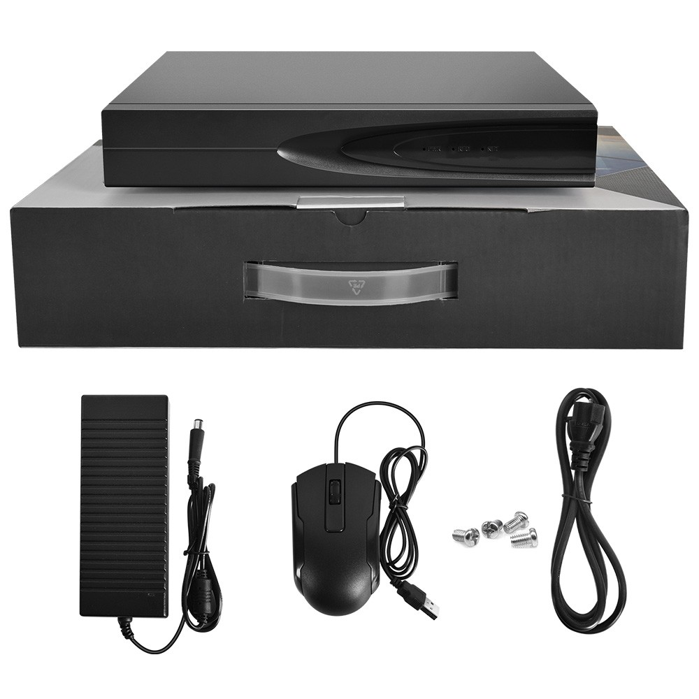 Vikylin 8CH 8POE NVR CCTV System 4MP IP Camera Mic IR Security Outdoor Black Lot