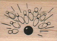 Bowling Ball Striking Pins 1 1/4 x 1 1/2" Mounted Rubber Sta