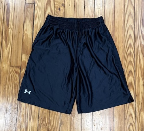 Under Armour Basketball Shorts Size XL Black Mens Dazzle Shiny Silky