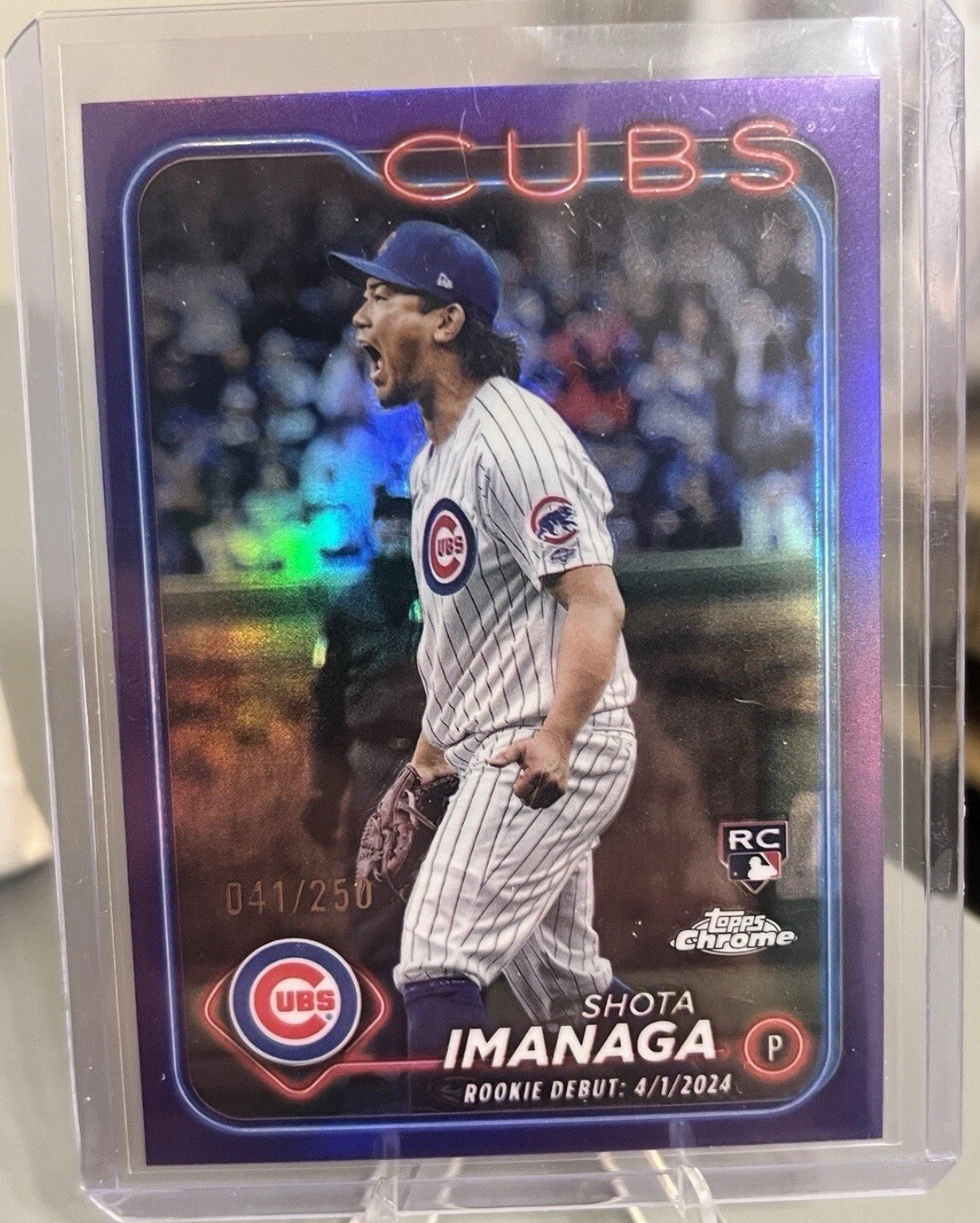 2024 Topps Chrome Update Shota Imanaga /250 Purple Refractor #USC95 RC Cubs SP