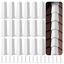 16 Pcs White Aluminum Siding Corners + Nails ...
