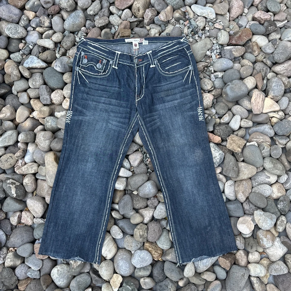 Jeans de mezclilla azules bordados adornados de colección Laguna Beach Jean Co para hombre talla 40 Foto 4 de 4