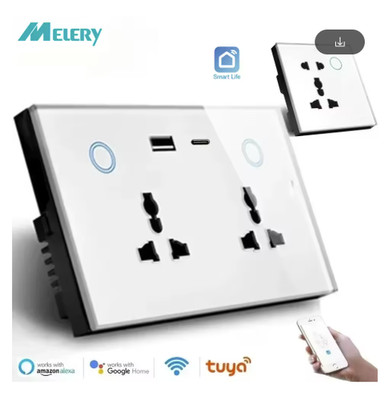 Melery Tuya WiFi Smart USB Type-C PD20W Wall Socket Alexa Home