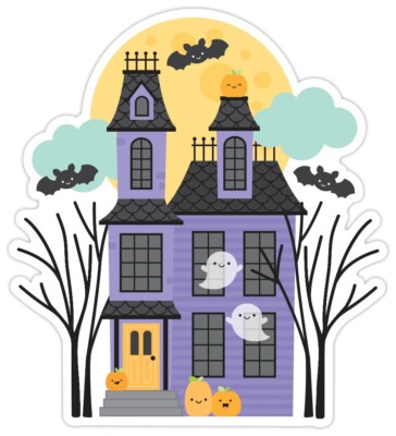 Doodlebug Durable Doodle Sticker Waterproof Haunted Manor Ghosts Pumpkins Bats