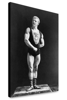Canvas Print: Eugen Sandow, Portrait, Facing Left, 1893