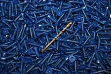 (3,000) T30 Torx Flat Head 1/4 x 1-1/4 Concrete Screws Tapcons + 3 Bits BULK