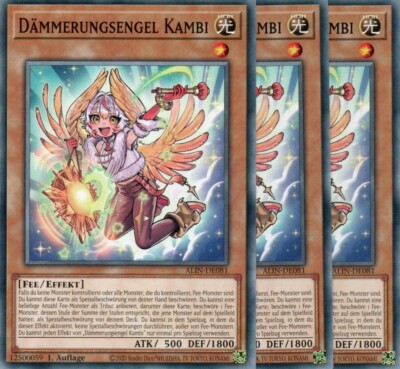 yugioh 3x Dämmerungsengel Kambi ALIN-DE081 Common 1Auflage Deutsch