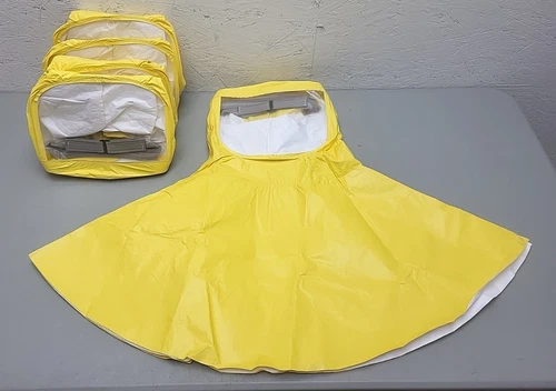 5 Pack Tychem AirBoss S-40084-W01 PAPR Hood W/ Cape FlexAir PAPR System Yellow