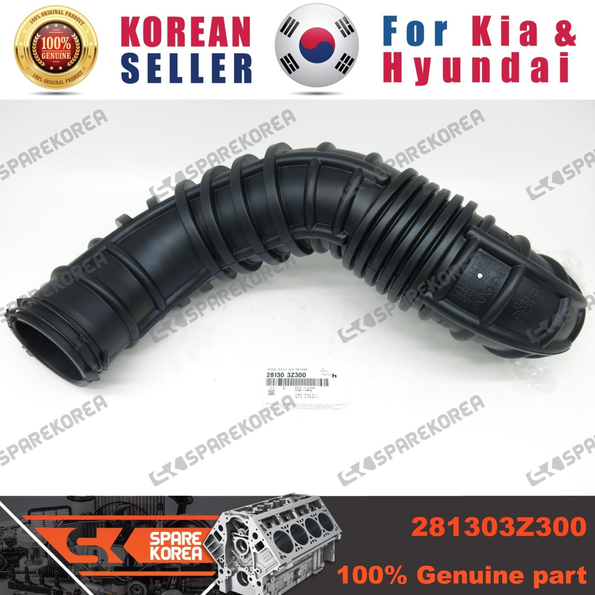 y① Genuine/OEM 281303Z300 HOSE ASSY-AIR INTAKE(B) for Hyundai I40