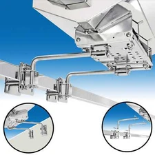 Magma T10-640 Square Rail/Bulkhead Extended Dual Mount Heavy Duty Grill Boat