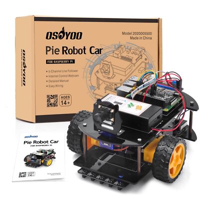 OSOYOO Robot Car Kit Smart Car Raspberry Pi 4 3B B Zerow Support DIY