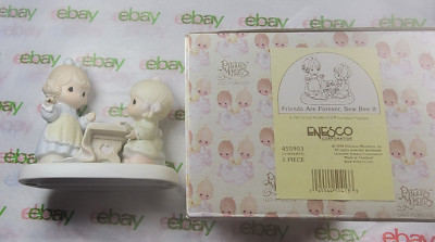 Precious Moments Friends Are Forever Sew Bee It Figurine Girls 455903 w/Box